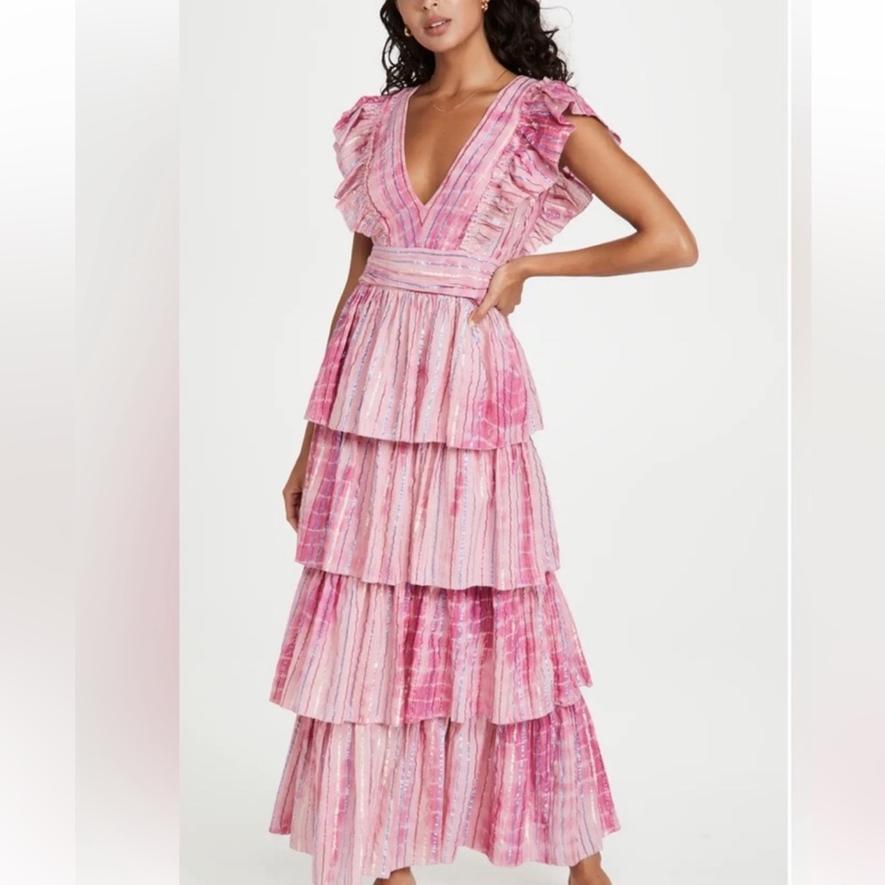 Saylor Stefania Tiered Maxi Dress Size XS